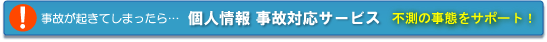 個人情報　事故対応サービス